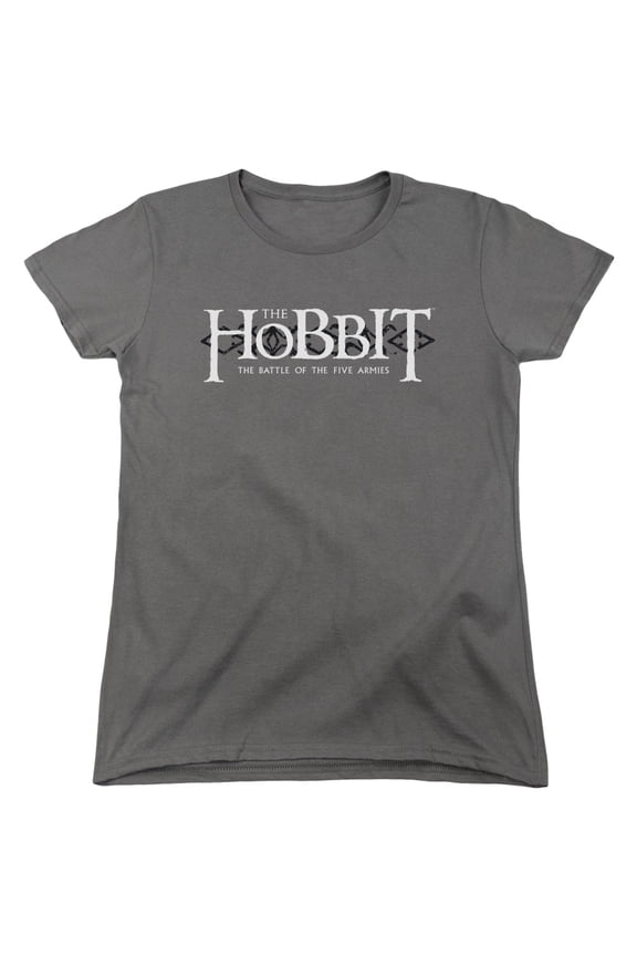 Hobbit Ornate Logo S/S Women's T-Shirt Charcoal