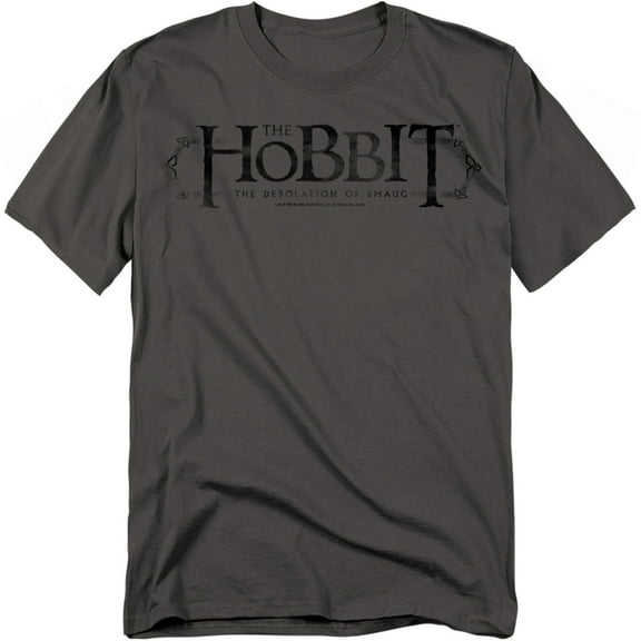 Hobbit T-Shirt Ornate Logo Unisex Graphic Tee For Men & Women Charcoal