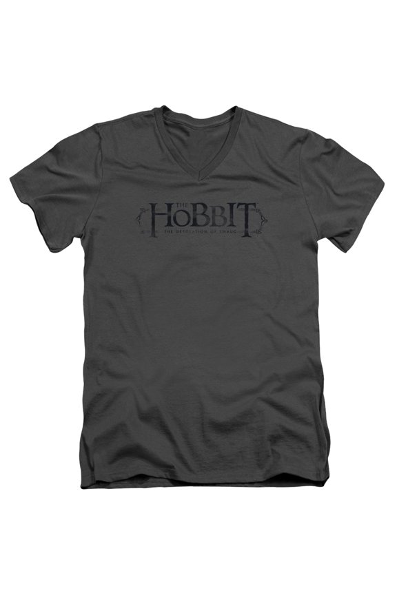 Hobbit - Ornate Logo - Slim Fit V Neck Shirt - Small