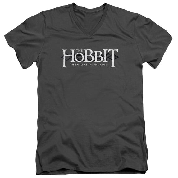 Hobbit Men's Ornate Logo Slim Fit T-shirt Charcoal
