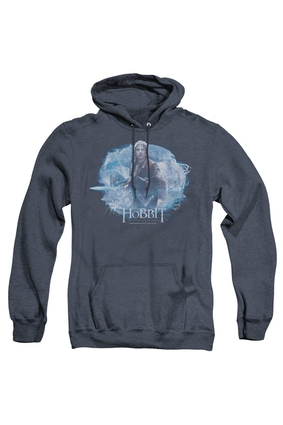Hobbit Tangled Web Adult Heather Hoodie Sweatshirt Navy