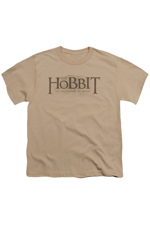 The Hobbit Men's  Textured Logo T-shirt Tan