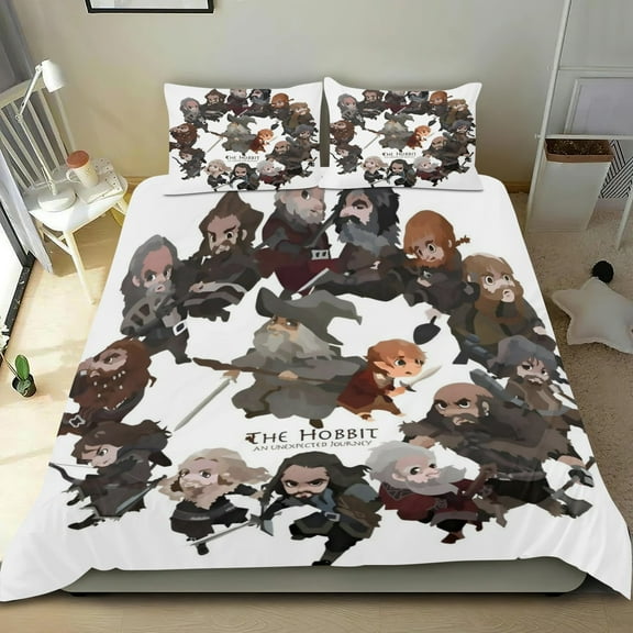 Hobbit Themed Bed Sheet Set Three Piece Set 53x79 Inches Comfortable And Skin Friendly Unique Design Creating A Star Studded Night