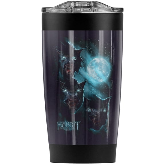 The Hobbit/Three Warg Moon Stainless Steel Tumbler 20 oz Coffee Travel Mug/Cup, Vacuum Insulated & Double Wall with Leakproof Sliding Lid | Great for Hot Drinks and Cold Beverages