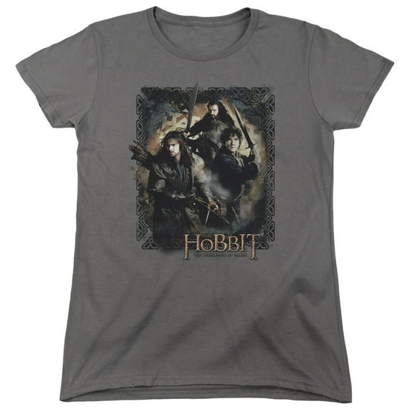 Hobbit Weapons Drawn S/S Women's T-Shirt Charcoal