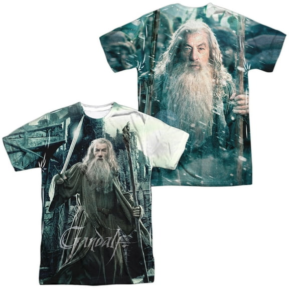 Hobbit Wizard Unisex Adult Sublimated Costume T Shirt (Front/Back), 2X-Large Multicolor