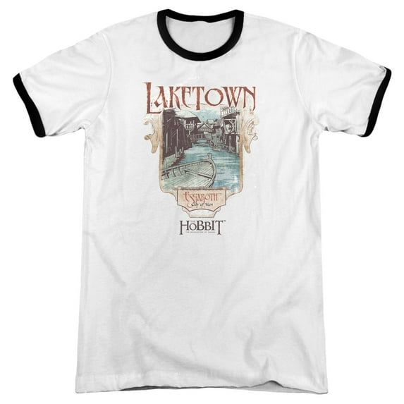 Hobbitlaketown Adult Ringer White Black