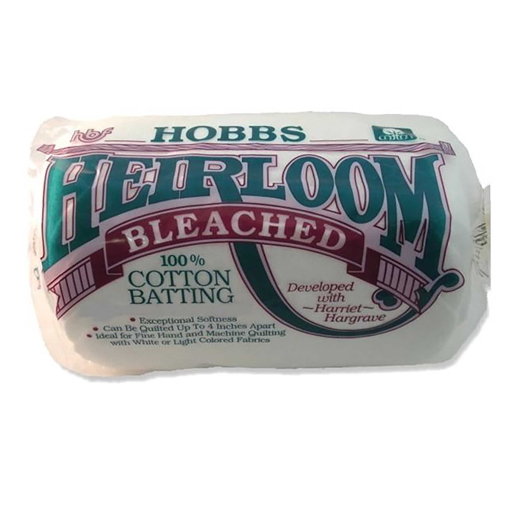 Hobbs Heirloom Bleached Cotton Batting 120" x 120" King