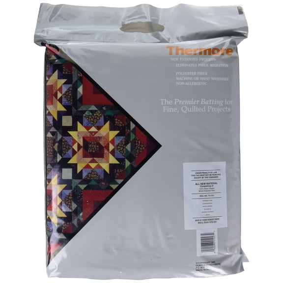 Hobbs TM90 90" x 108" Polyester Thermore Batting, Ultra Thin Queen Size