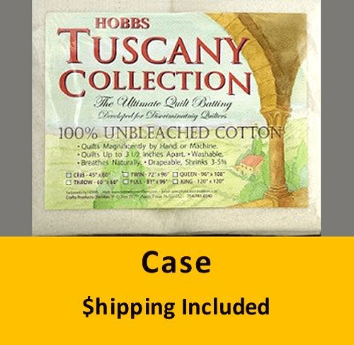 Batting Tuscany Unbleached Cotton 120in x 120in King