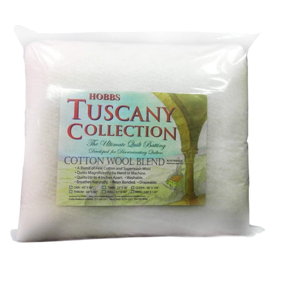 Tuscany 20% Wool 80% Cotton Batting King 120in X 120in