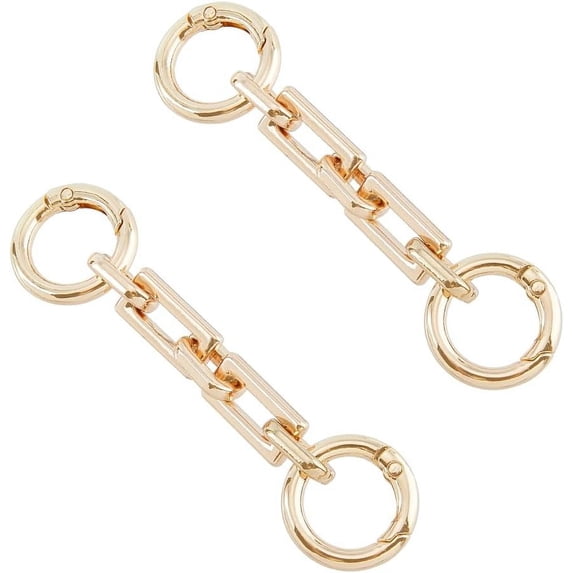 Hobbspring 2Pcs 3.9 Inch Purse Strap Extender Women Bag Extender Chain with Clasps Short Decorative Purse Chain Bag Replacement Chain Accessoies for Handbags Shoulder Bag Purses