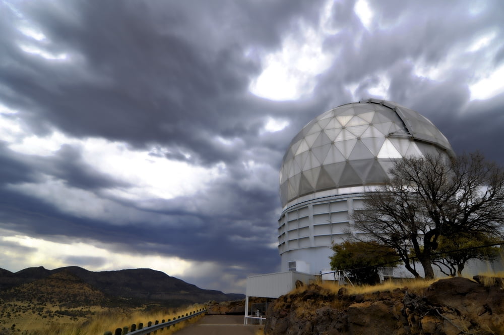 Hobby-Eberly Telescope observatory dome at McDonald Observatory Canvas Art - Phillip JonesStocktrek Images (18 x 12)