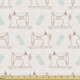 thumbnail image 1 of Ambesonne Hobby Fabric by the Yard Upholstery, Vintage Style Sewing Machines, 5 Yards, Pale Eggshell Multicolor, 1 of 4