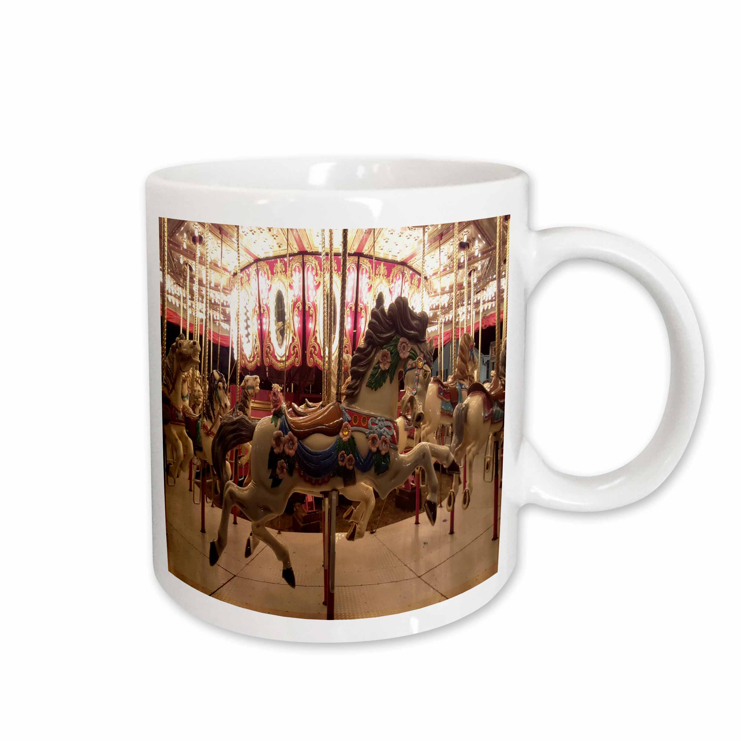 3drose, Hobby Horse Merry Go Round Carousel, 11oz Mug - Walmart.com
