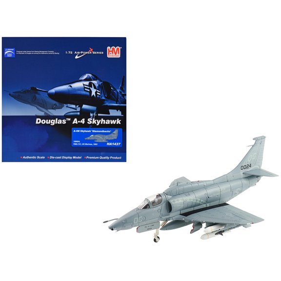 Douglas A-4M Skyhawk Aircraft "VMA-131 Diamondbacks" (1993) US Marines "Air Power Series" 1/72 Diecast Model by Hobby Master