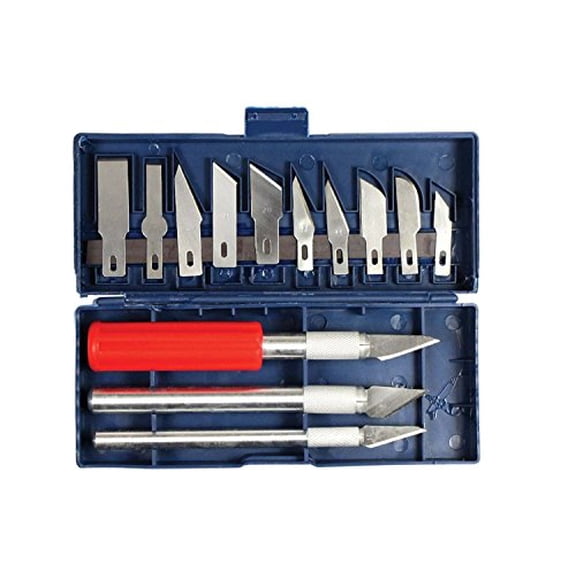 SE 16-Piece Hobby Knife Set with Aluminum Collet Chucks - 813PK