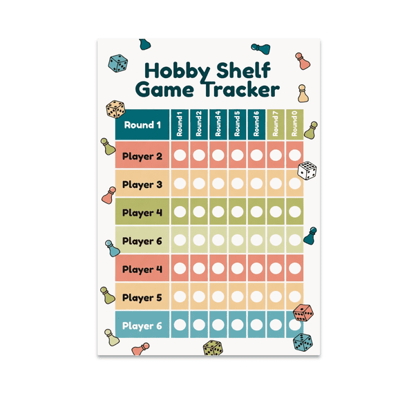 Hobby Shelf Game Tracker - Board Game Enthusiast - 13x19 Poster Print