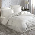 thumbnail image 1 of Hobby Striped Cream - Double Jacquard Satin Duvet Cover Set, 1 of 4