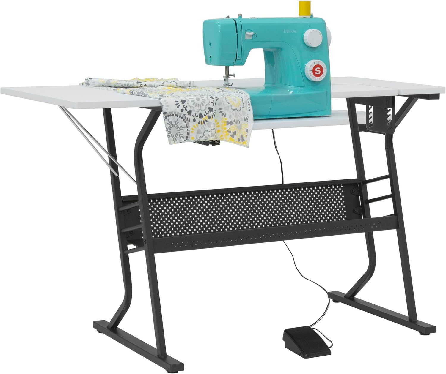 Hobby and Sewing Machine Table - Sewing Table with Storage Drawers ...