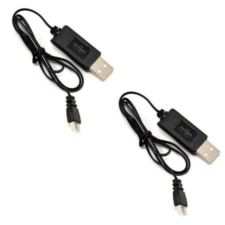 HobbyFlip 3.7V USB Battery Charger any mAh Auto Shut Off w LED H107-06 Compatible with Dromida Verso 2 Pack