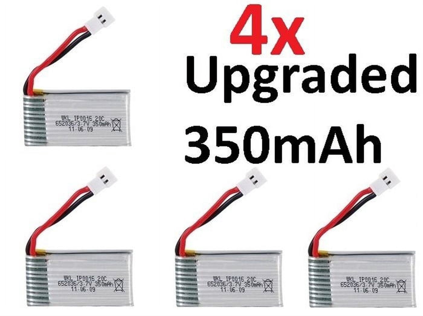 HobbyFlip 3.7v 350mAh 25c Lipo Battery Pack Compatible with Ares Ethos QX 75 4 Pack