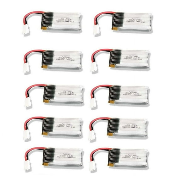 HobbyFlip 3.7v 350mAh 25c Lipo Battery Pack Compatible with Blue Mini Drone 10 Pack