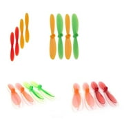 HobbyFlip 55mm Propellers Blades Props Green Orange Red and Yellow Combos Compatible with Hubsan X4 H107D