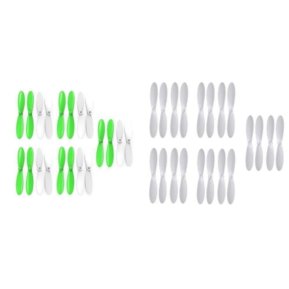 HobbyFlip 55mm Propellers White and Green/White Compatible with Hubsan X4 H107