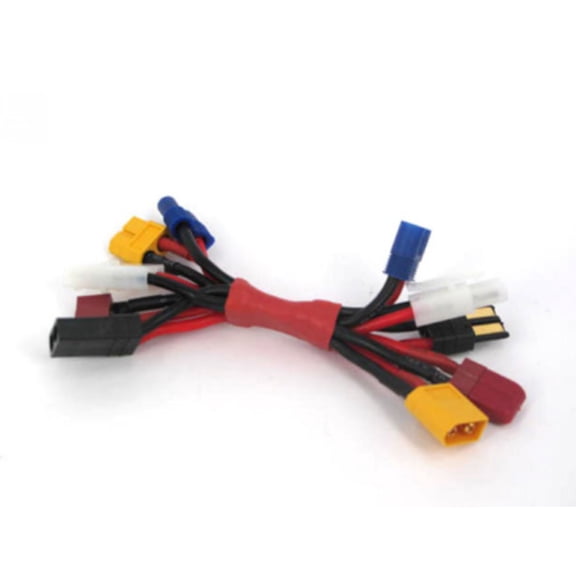 HobbyFlip Adapter XT60 EC3 Dean T-Connector Female to Male 14awg Compatible with RC Drone Multi-Rotor
