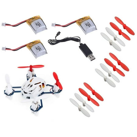 HobbyFlip BNF (NO RADIO) 3.7v 100mAh Batteries(3) Charger Propellers(12pcs) Compatible with Hubsan Nano Q4 H111