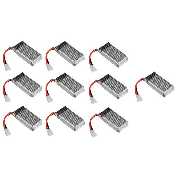 HobbyFlip Battery 3.7v 380mAh 25c Li-Po RC 20mm x 39mm x 7mm 10.5 H107-A24 Compatible with JJRC F180 10 Pack
