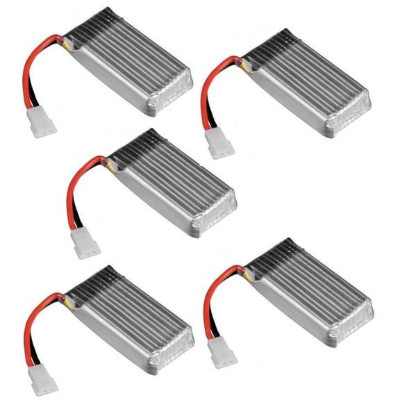 HobbyFlip Battery 3.7v 380mAh 25c Li-Po RC 20mm x 39mm x 7mm H107-A24 Compatible with X-Drone Nano H107R 5 Pack