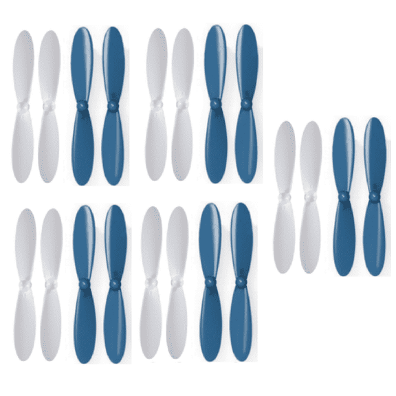 HobbyFlip Blue White Propeller Blades Props 5x Propellers Compatible with Cheerson CX-30w