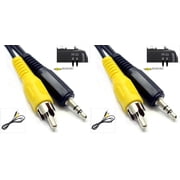 HobbyFlip CVBS Composite Video RCA Wire Cable for Goggles TV Cable Wires Compatible with RC Aircraft 2 Pack