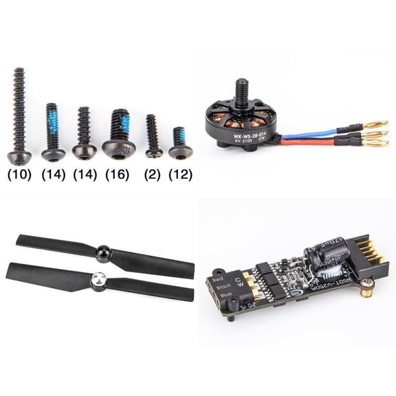 HobbyFlip CW Brushless Motor/Speed Controller Screw Set w/ Propellers Compatible with Walkera Runner 250 Racer
