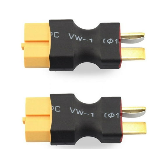 HobbyFlip Deans T-Connector to XT60 Li-Po Battery Adapter Converter Lead Plug Female Compatible with RC Drone