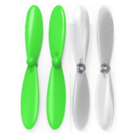 HobbyFlip Green Clear Propeller Blades Props Transparent Propellers Compatible with Hubsan X4 H107D