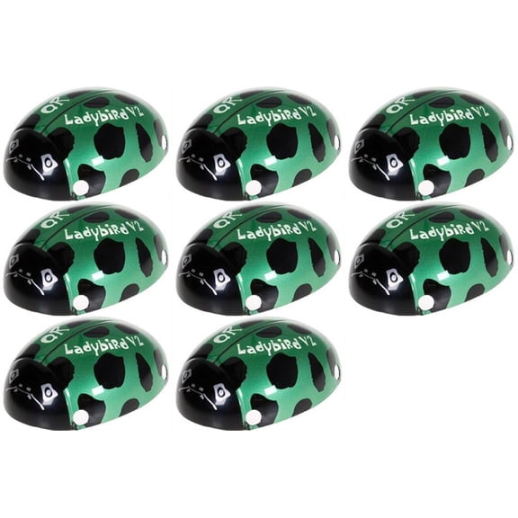 HobbyFlip Green Mini QuadCopter Red Canopy Quadcopter Part QR Ladybird V2-Z-01 Compatible with Walkera 8 Pack