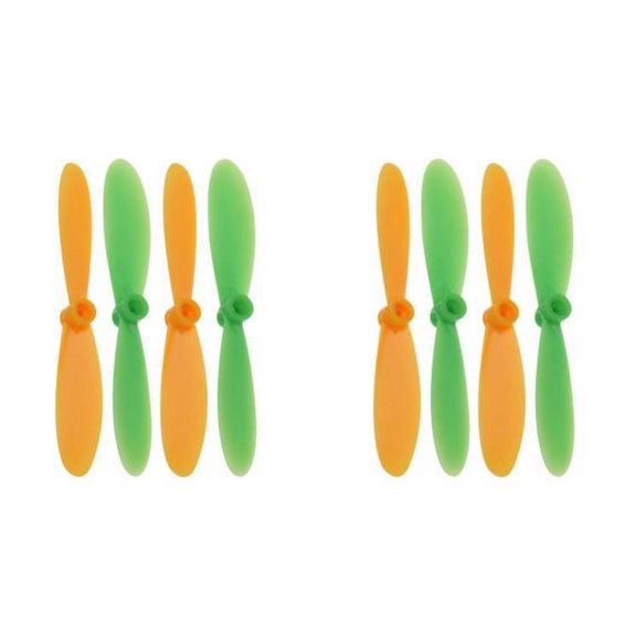 HobbyFlip Green and Yellow Propeller Blades Props Rotor Set 55mm Compatible with Hubsan X4 H107D 2 Pack