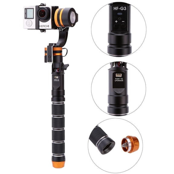 HobbyFlip HF-G3 Handheld Gimbal*Gimbal Only No camera* Fits Go Pro HF-G3 Compatible with RC Drone