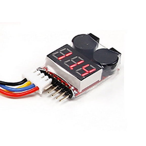 HobbyFlip Li-Po Low Voltage Cell Checker (2S~8S) Alarm Twin Alarms Compatible with DJI S1000