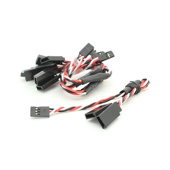HobbyFlip RC (Futaba) 24AWG Wire Cables for Servos 5 Pieces Compatible with RC Aircraft