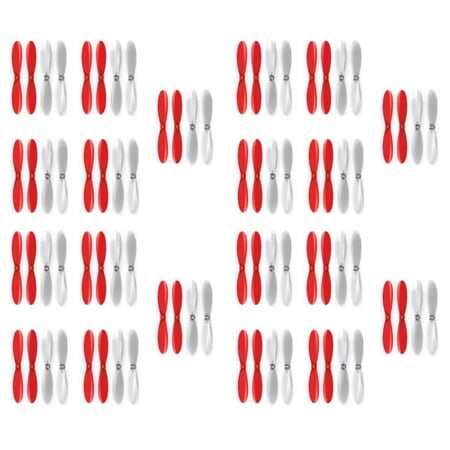 HobbyFlip Red Clear Propeller Blades Props 5x Propellers Transparent Compatible with Hubsan X4 Plus H107P 4 Pack