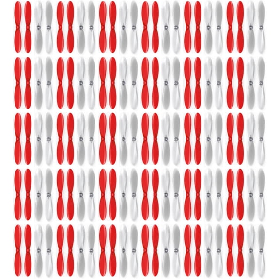 HobbyFlip Red Clear Propeller Blades Props Propellers Transparent Compatible with Blue Mini Drone 30 Pack