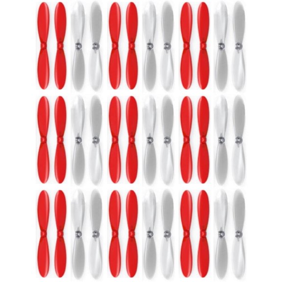 HobbyFlip Red Clear Propeller Blades Props Propellers Transparent Compatible with JJRC 1000A 9 Pack