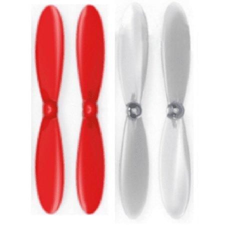 HobbyFlip Red Clear Propeller Blades Props Propellers Transparent Compatible with Radio Shack Surveyor Drone