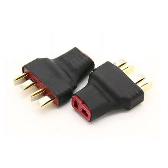 HobbyFlip T Plug Harness for 2 Battery Power Packs in Series Deans T-Connector T-Plug Compatible with RC Drone