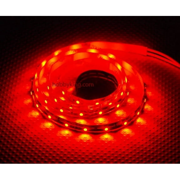 HobbyFlip Turnigy High Density R/C LED Flexible Strip - RED (1 meter) Night Compatible with DJI Phantom 2