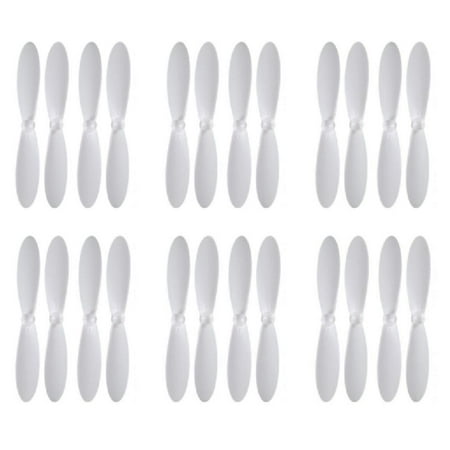 HobbyFlip White Propeller Blades Props Propellers Blade Rotor Set Compatible with Blue Mini Drone 6 Pack
